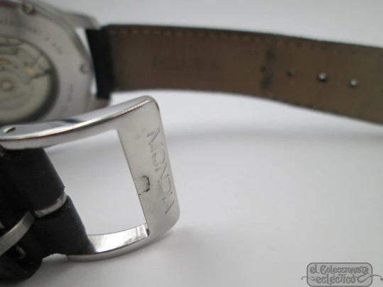 Mondia Vermot 1935. Automatic. Calendar. Stainless steel. Swiss