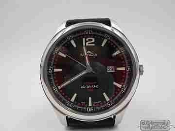 Mondia Vermot 1935. Automatic. Calendar. Stainless steel. Swiss