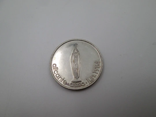Moneda conmemorativa en plata de ley. Sociedad Cooperativa Lavinia. Estuche. 1984