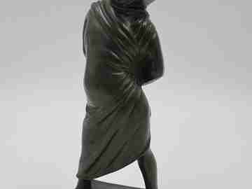 Monk sculpture. Lost wax bronze. 1930's. Europe