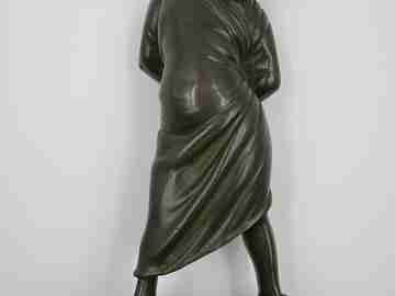 Monk sculpture. Lost wax bronze. 1930's. Europe