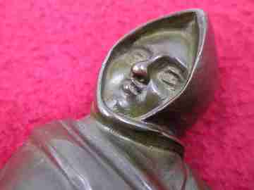 Monk sculpture. Lost wax bronze. 1930's. Europe