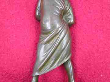 Monk sculpture. Lost wax bronze. 1930's. Europe