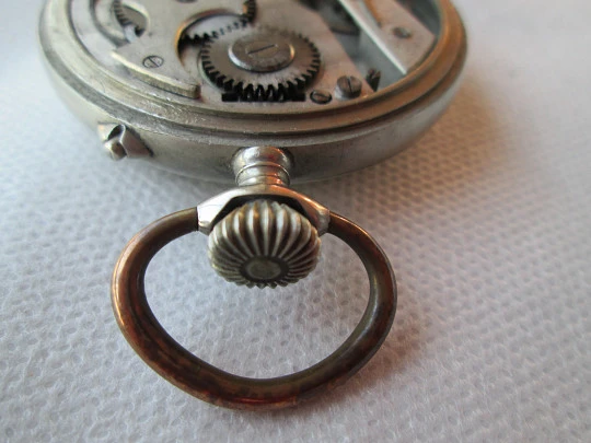 Monreal pocket watch. Silver plated metal. Stem-wind. 1910's. Open face