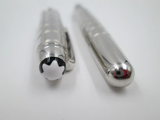 Montblanc 144 Meisterstück Facet. Platinum plated. Converter