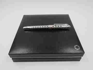 Montblanc 144 Meisterstück. Metal platinado. Facetada. 2000