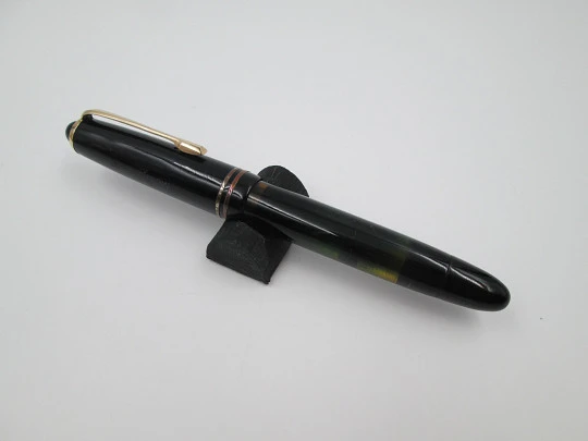 Montblanc 246G Demonstrator. Black glossy celluloid. 1950's