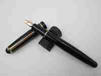 Montblanc 252. Black celluloid and gold plated details. Piston filler system. Germany. 1950's