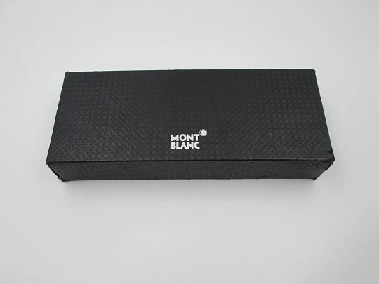 Montblanc Bohème ballpoint pen. Black resin & platinum metal. Box. 2000's