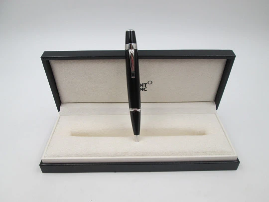 Montblanc Bohème Noir ballpoint pen. Resin & silver plated. Original box