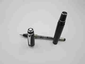 Montblanc Bohème rollerball pen. Black resin and platinum metal. 2000's