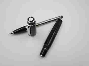 Montblanc Bohème rollerball pen. Black resin and platinum metal. 2000's