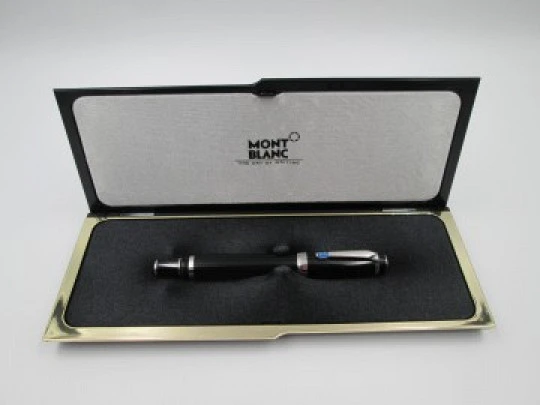 Montblanc Bohème rollerball. Black resin & silver plated details. Box