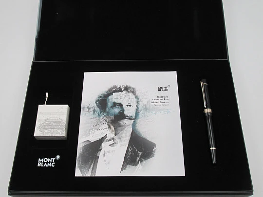 Montblanc Donation Pen Johann Strauss. Edición especial. Resina negra. 2015