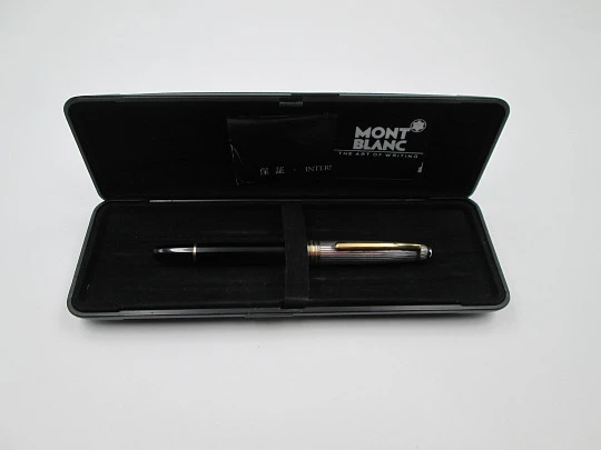 Montblanc Meisterstück 144 Solitaire Doue. 925 silver & black resin. Box