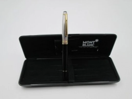 Montblanc Meisterstück 144 Solitaire Doue. 925 silver & black resin. Box