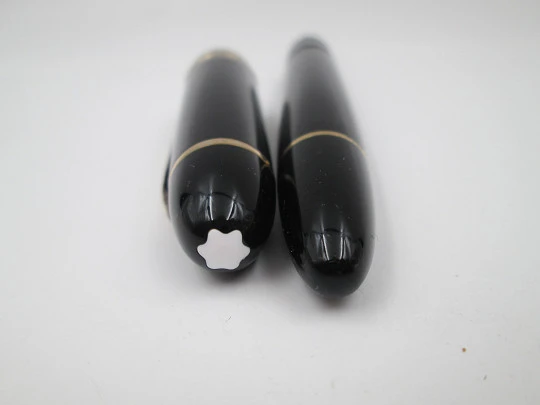 Montblanc Meisterstück 149 fountain pen. Black precious resin and gold plated details