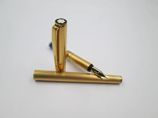 Montblanc Noblesse set. Fountain pen & propelling pencil. Gold plated. Box. 1970s
