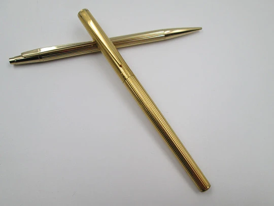 Montblanc Noblesse set. Fountain pen & propelling pencil. Gold plated. Box. 1970s