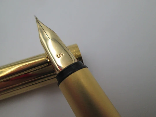 Montblanc Noblesse set. Fountain pen & propelling pencil. Gold plated. Box. 1970s