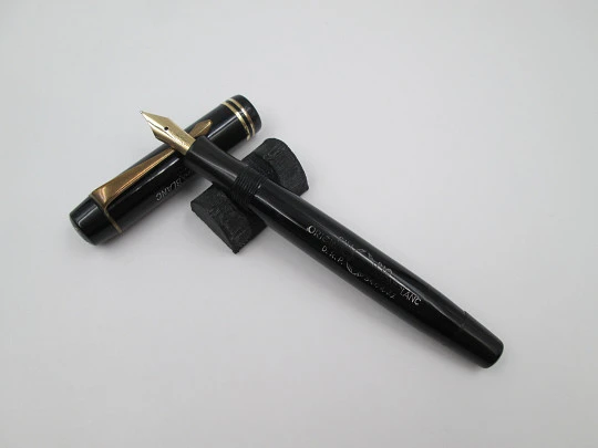 Montblanc SimPlo 324. Black glossy celluloid and gold plated