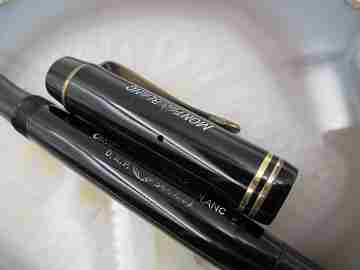 Montblanc SimPlo 324. Black glossy celluloid and gold plated