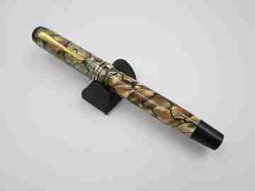 Montblanc Simplo 324. Celuloide negro perla. Oro 14K. Años 30