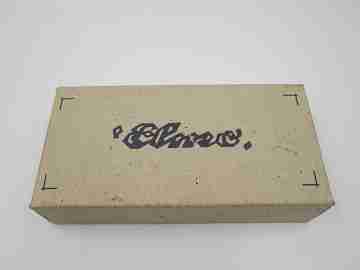 Montegrappa Elmo Bassano. Brown & beige celluloid. Sterling silver details. 18k gold nib