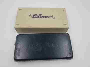 Montegrappa Elmo Bassano. Brown & beige celluloid. Sterling silver details. 18k gold nib