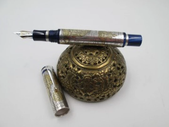 Montegrappa GEA. Silver and gold. Limited edition. Piston filler. 2001