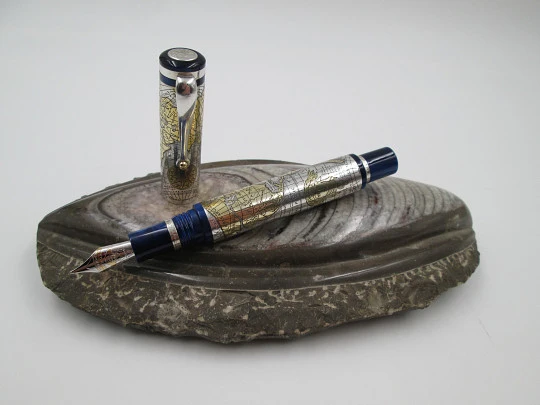 Montegrappa GEA. Silver and gold. Limited edition. Piston filler. 2001