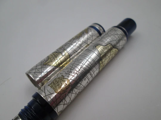 Montegrappa GEA. Silver and gold. Limited edition. Piston filler. 2001