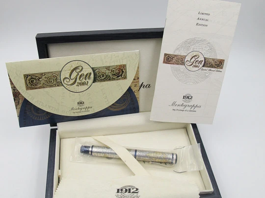 Montegrappa GEA. Silver and gold. Limited edition. Piston filler. 2001