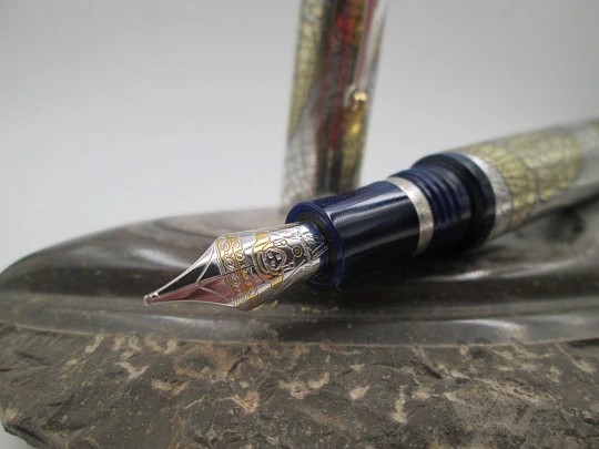 Montegrappa GEA. Silver and gold. Limited edition. Piston filler. 2001