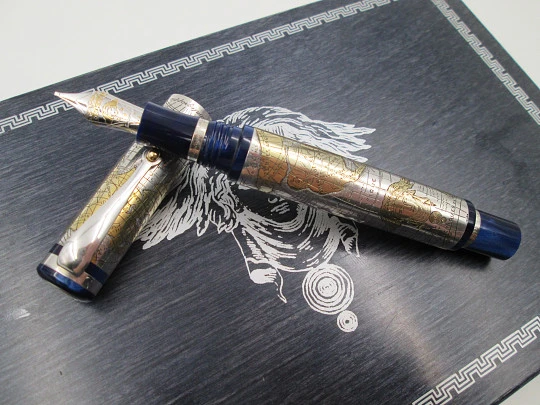 Montegrappa GEA. Silver and gold. Limited edition. Piston filler. 2001