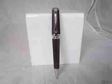 Montegrappa Piccola. Italy. Purple marble resin. Platinum