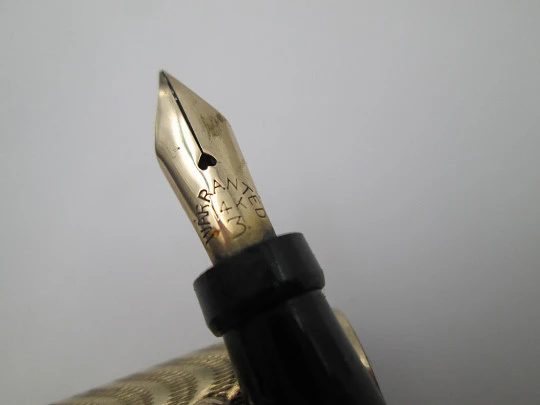 Morrison's fountain pen. 14 karat gold filled & hard rubber. Lever filler system. 1920's