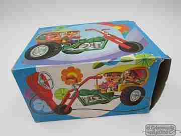 Motorcycle truck. La Paz Toys. Colour plastic. 1970's. Remote control. Wheel