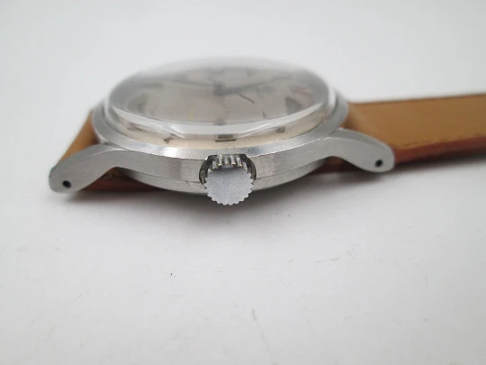 Movado Sub Sea. Stainless steel. Automatic. Sweep second hand. Grey dial. 1960's