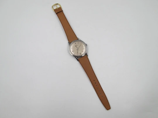 Movado Sub Sea. Stainless steel. Automatic. Sweep second hand. Grey dial. 1960's