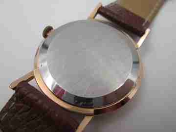 Movado. Acero y chapado oro 20 micras. Cuerda manual. Segundero. 1960
