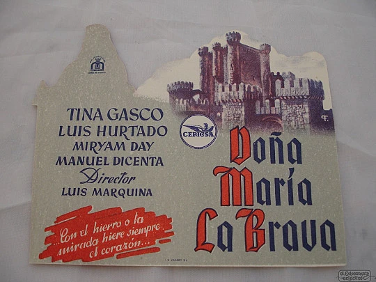 Mrs. Mary, the brave. 1947. Luis Hurtado. Die-cut. Spain. Colour