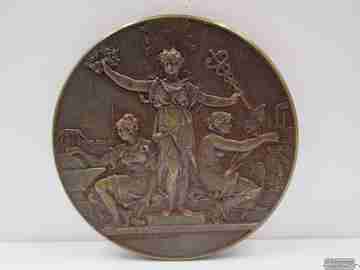 National & Regional Exhibition of Rouen. Bronze, 1884. France. AD Noël