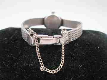 Nesvier ladies wristwatch. 835 sterling silver. Manual wind. Bracelet. Swiss. 1970s