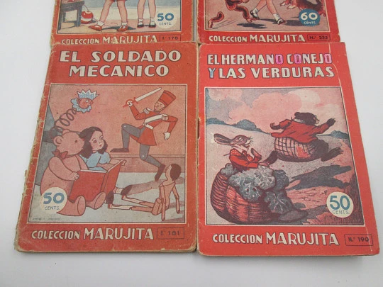 Nine illustrated children's stories. Marujita Collection. Molino publisher. 1940's. Spain
