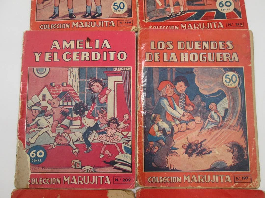 Nine illustrated children's stories. Marujita Collection. Molino publisher. 1940's. Spain