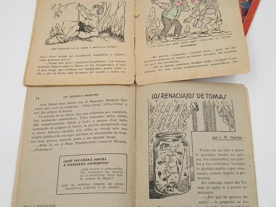 Nine illustrated children's stories. Marujita Collection. Molino publisher. 1940's. Spain