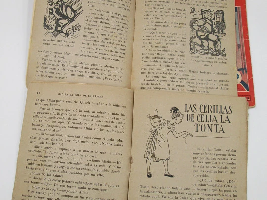 Nine illustrated children's stories. Marujita Collection. Molino publisher. 1940's. Spain