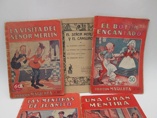 Nine illustrated children's stories. Marujita Collection. Molino publisher. 1940's. Spain