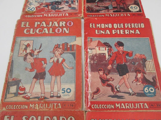 Nine illustrated children's stories. Marujita Collection. Molino publisher. 1940's. Spain